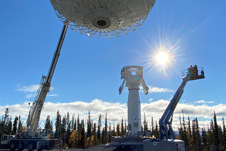 Inuvik antenna construction work