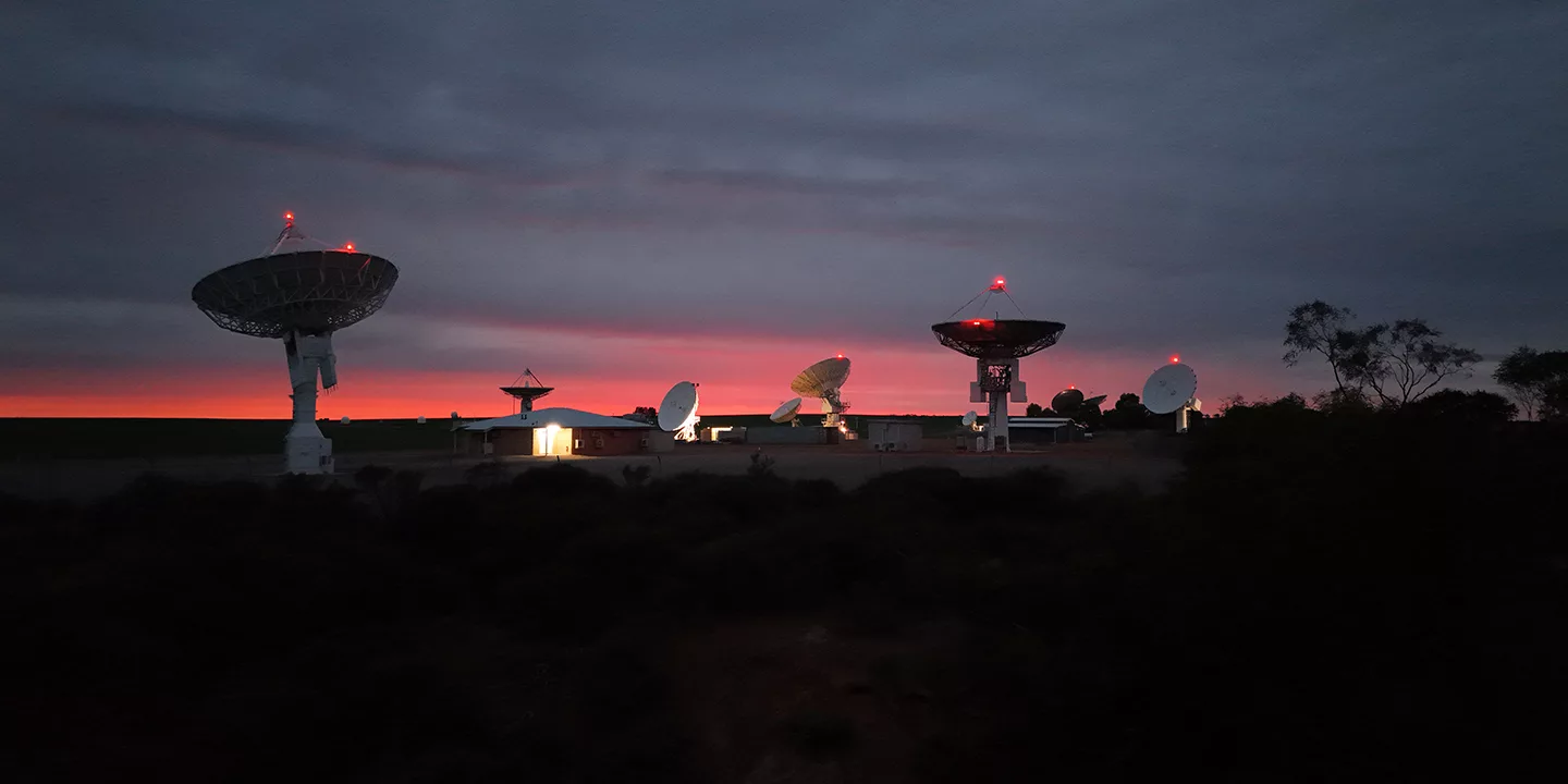 Antennas in sunrise