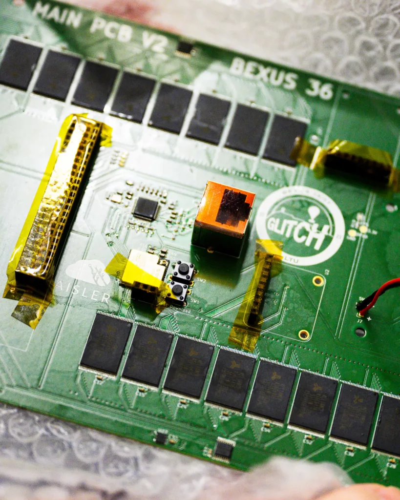 circuit board with components