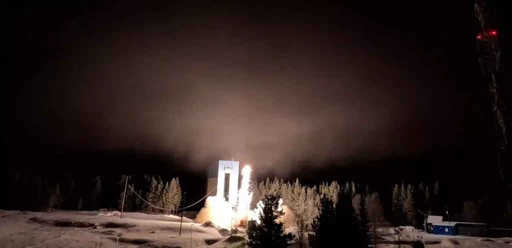 Rocket launch from Esrange