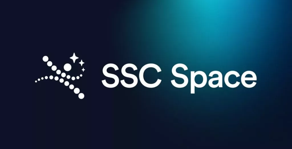 SSC's new name - SSC Space - together with its new visual elements.