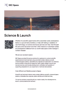 Science & Launch flyer