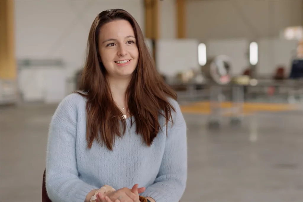 Marie in the MPF (Multi Purpose Facility) building