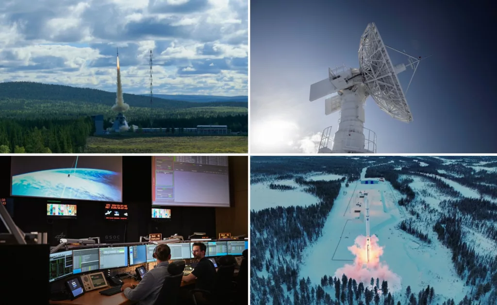Collage over SSC Space business areas