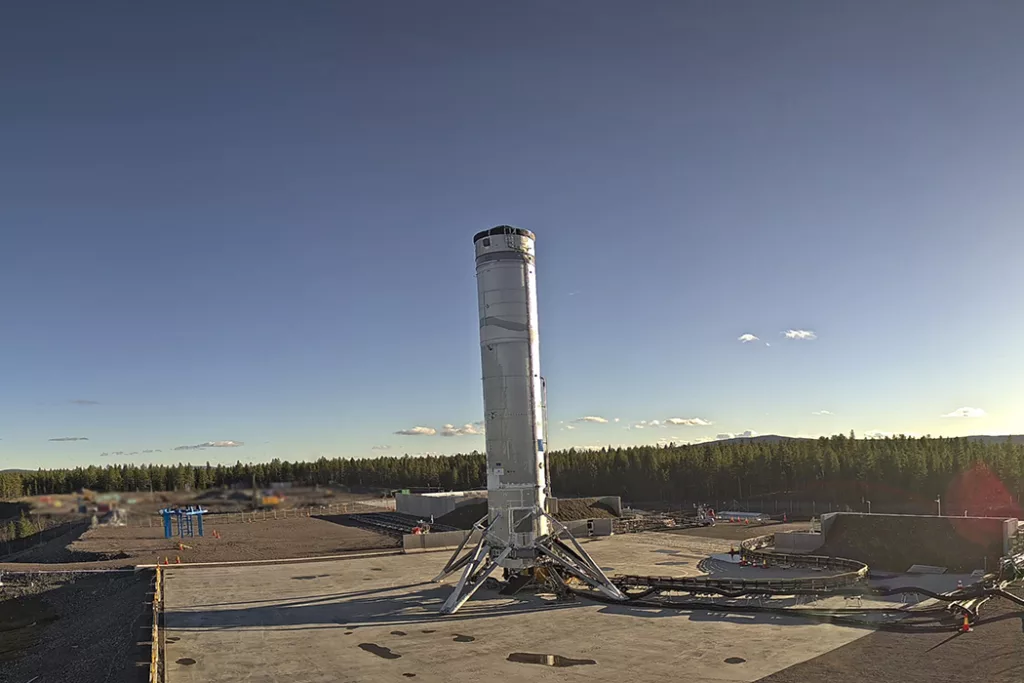 Themis prototype on the launch pad
